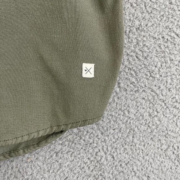Depart West Shirt Men XL Olive Casual Short Sleeve Button Down - Picture 2 of 12